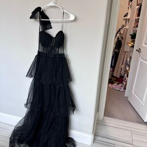 Black Tulle Formal Gown